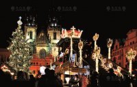 ВИДЕО: Освещение новогодней ёлки, Staroměstské площадь, Прага, Чешская Республика
